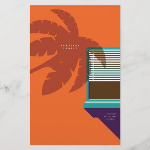 Sommarlayout poster brevpapper