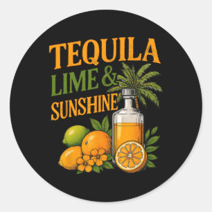 Sommarledighet semester strand Tequila Runt Klistermärke