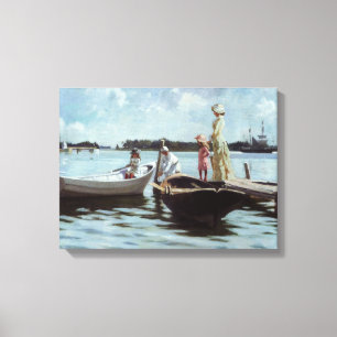 Sommarlivet på öarna (av Albert Edelfilt) Canvastryck