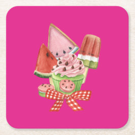 Sommarljus Underlägg Papper Kvadrat