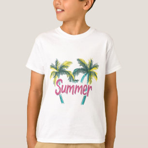 SommarLogotyp - Sommaren Handflatan med Tropical V T Shirt