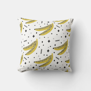 Sommarlösa mönster med bananer på popkonst kudde