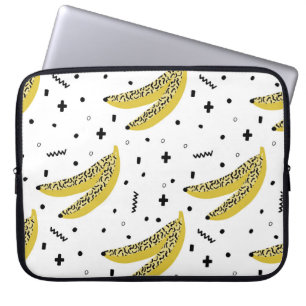 Sommarlösa mönster med bananer på popkonst laptop fodral