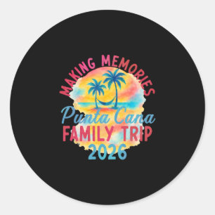 Sommarlov Familj Punta Cana Semester 2026 Ma Runt Klistermärke