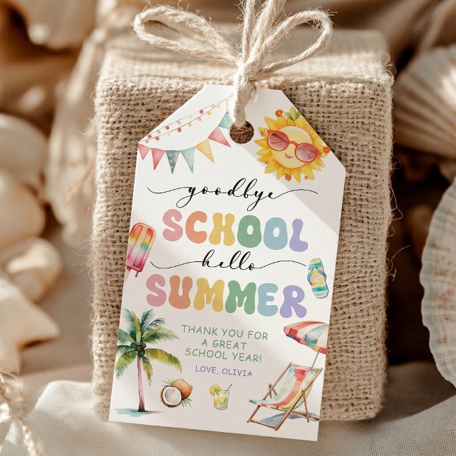 Sommarlov Hej Då Skola Presentetikett (Skapare uppladdad)