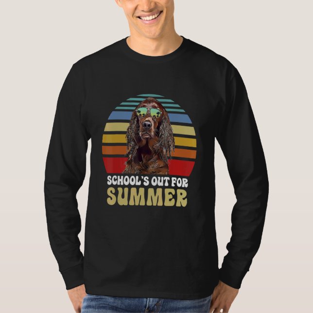 Sommarlov Irländsk Setter Hundlärare T Shirt (Framsida)