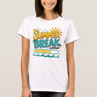Sommarlov Laddar Rolig Semester Strand Grafik T Shirt