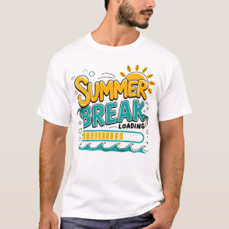 Sommarlov Laddar Rolig Semester Strand Grafik T Shirt