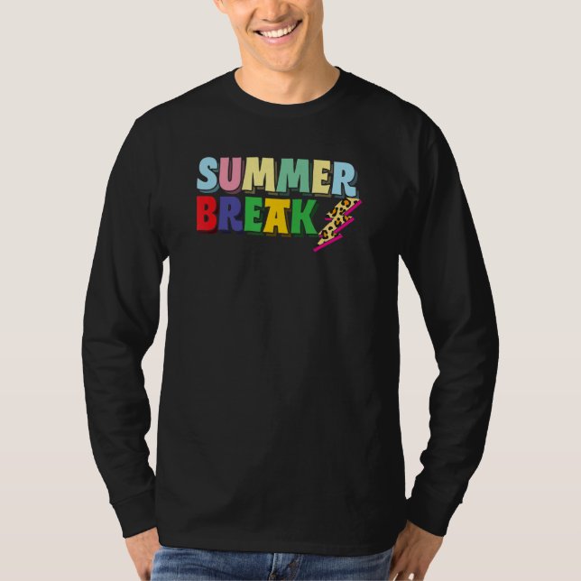 Sommarlov Lärare Bekymrad Leopard Blixt  T Shirt (Framsida)