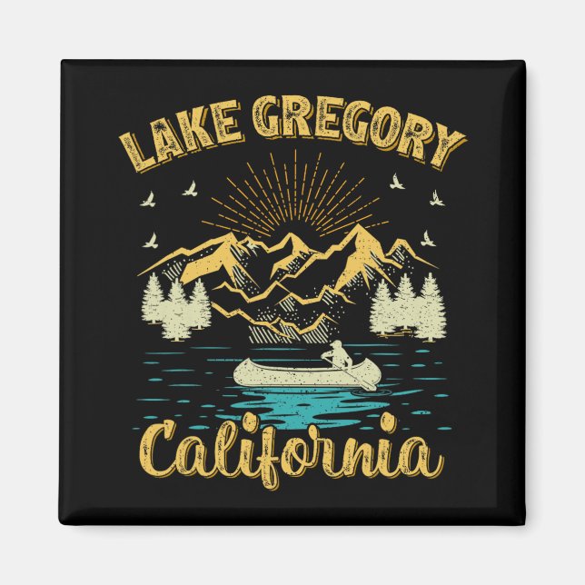 Sommarlov Retro Berg Kalifornien Gregory  Magnet (Framsidan)