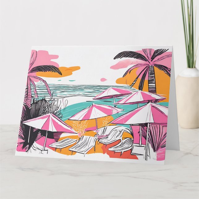 Sommarlov Stor Vikad Lyckönskningskort Kort (Framsida)