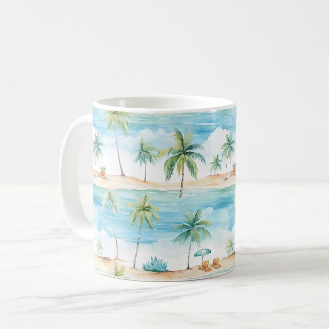 Sommarlov Strand Palmer - Kaffemugg (Framsida vänster)