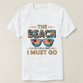 Sommarlov Stranden Kallar Jag Måste Åka T Shirt