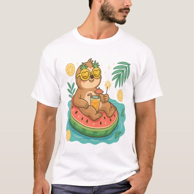 Sommarlövbild Dykarkudde T Shirt (Framsida)
