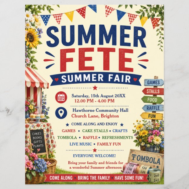 Sommarmarknadsflyer Reklamblad (Framsidan)
