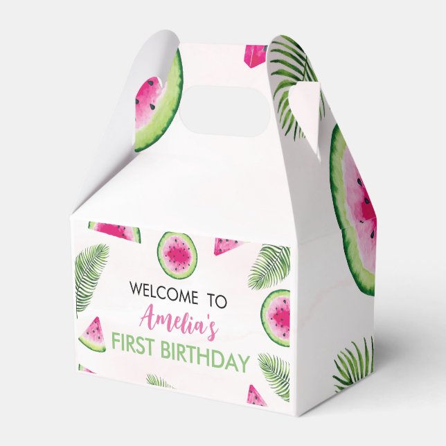 Sommarmelon Birthday Favor Box Presentaskar (Framsidan Sidan)