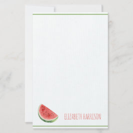 Sommarmelon och röd rutig gingham brevpapper