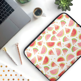 Sommarmelon Slices & Guld Heart Mönster Laptop Fodral