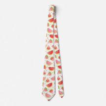 Sommarmelon Slices & Guld Heart Mönster