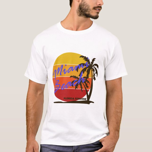 Sommarmiamstrand- florida t shirt (Framsida)