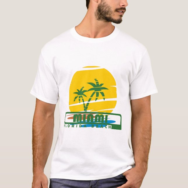 Sommarmiamstrand- florida t shirt (Framsida)
