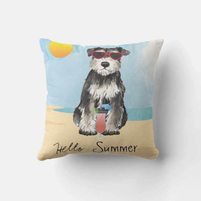 Sommarminister Schnauzer Pillow Kudde (Baksida)
