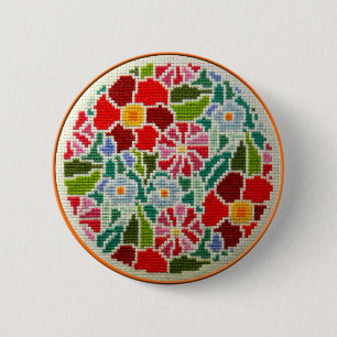 Sommarminnen räcker den broderade rundaprydnaden knapp