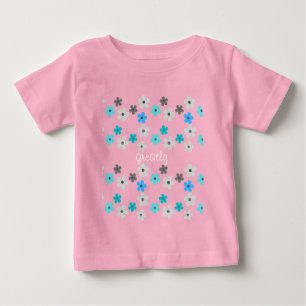 Sommarmodern Blommigt Flicka T Shirt