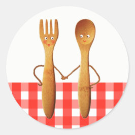 SommarMöhippa Runt Klistermärke