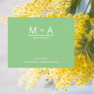 Sommarmonogram - spara Grönten Vykort