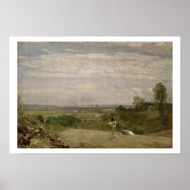 Sommarmorgon: Dedham från Langham Poster (Framsidan)