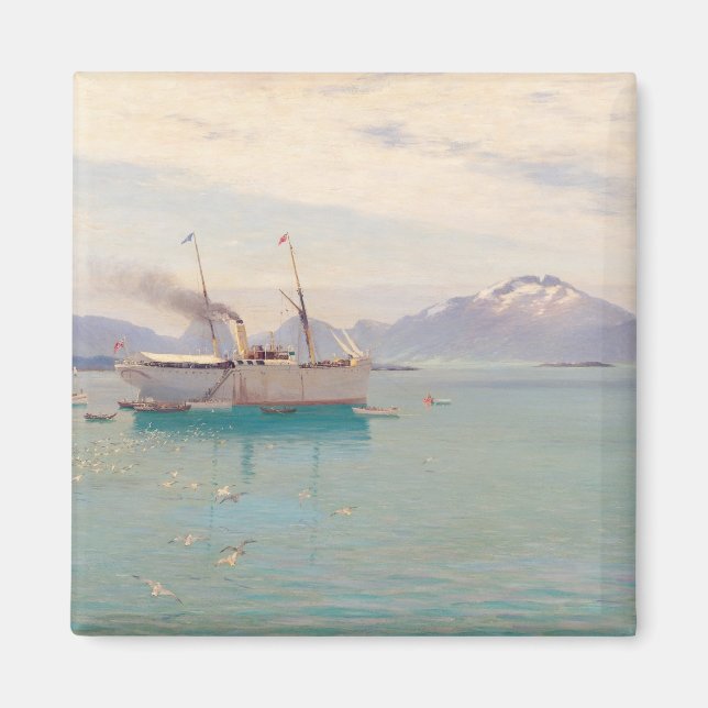 Sommarmorgon i Molde, 1892 Magnet (Framsidan)