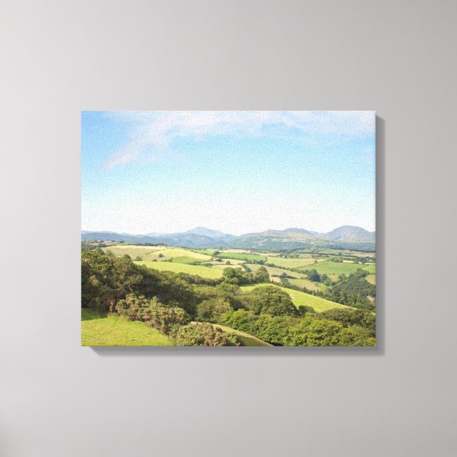 Sommarmorgon Poster vykortet Conwy Valley Fa Canvastryck (Framsida)