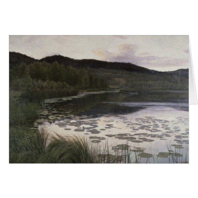 Sommarnatt, 1886 hälsningskort (Framsidan Horizontal)