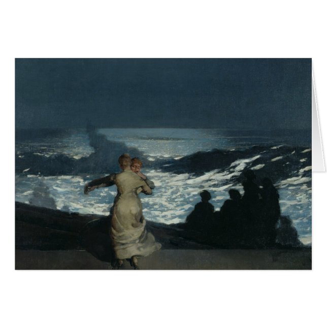 Sommarnatt, 1890 hälsningskort (Framsidan Horizontal)