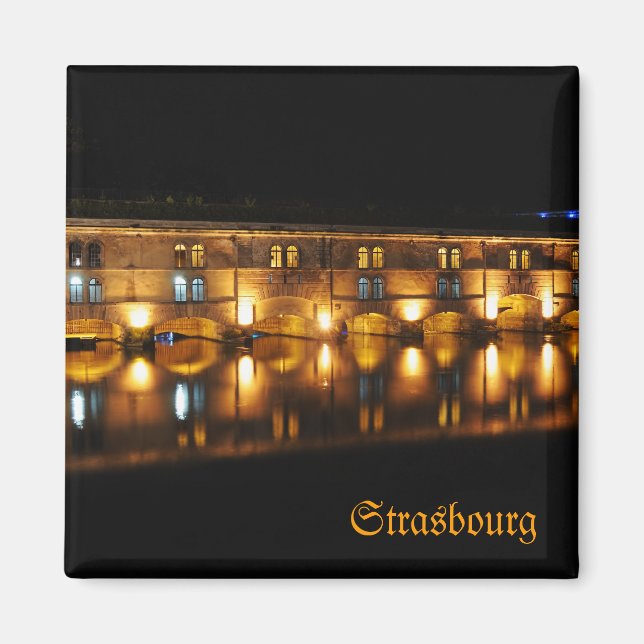 Sommarnatt i Strasbourg Magnet (Framsidan)