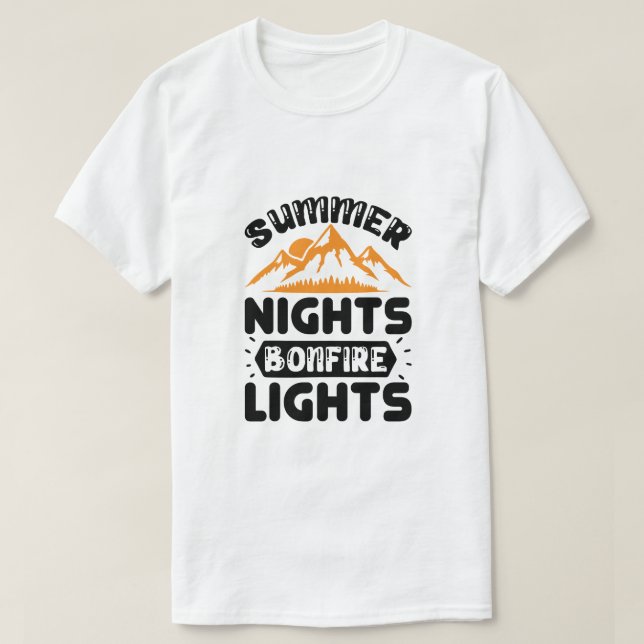 Sommarnattens brasa ljus  t shirt (Design framsida)