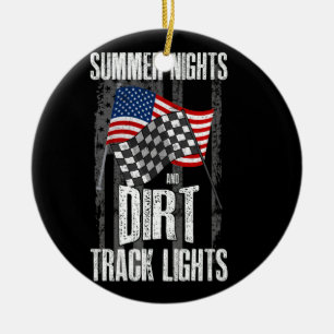 Sommarnattens Dirt Track Ljus Tävla Motocross Julgransprydnad Keramik