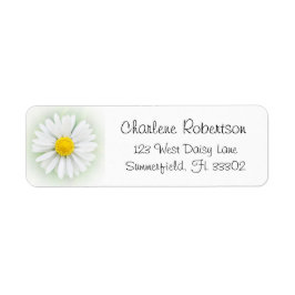 Sommarnatur Garden Daisy Flower Returadress Etikett