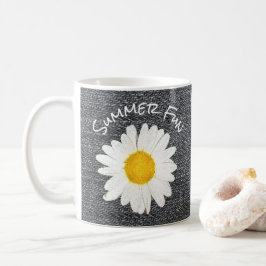 Sommarns Daisy blommar på Grått Personlig Kaffemugg