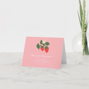 Sommarns Vintage Rosa Strawberry Cute Möhippa Tack Kort