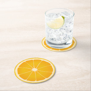 SommarOrange Citrus Underlägg Papper Rund
