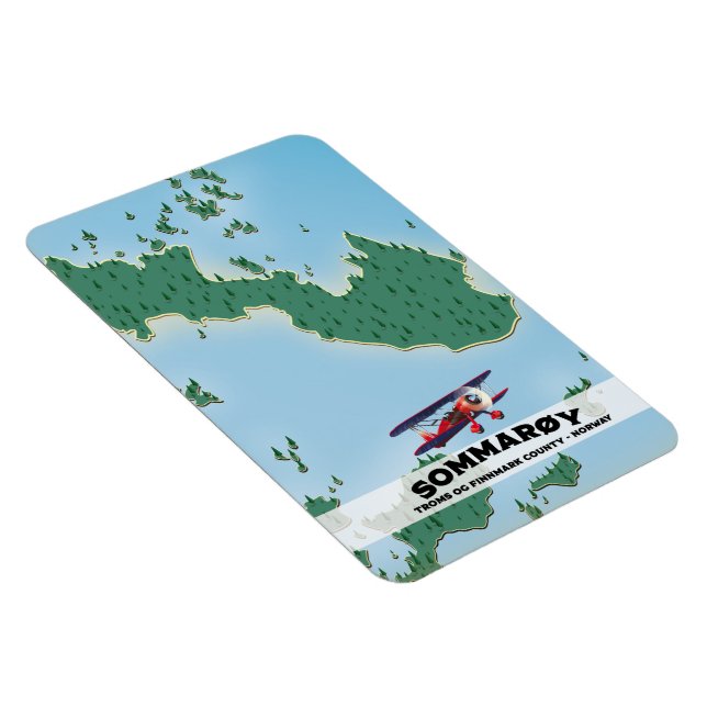 Sommarøy-Norgens reseaffisch karta Magnet (Högersidan)