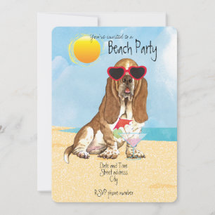 Sommarpaketinbjudan till Hound Beach Party Julkort