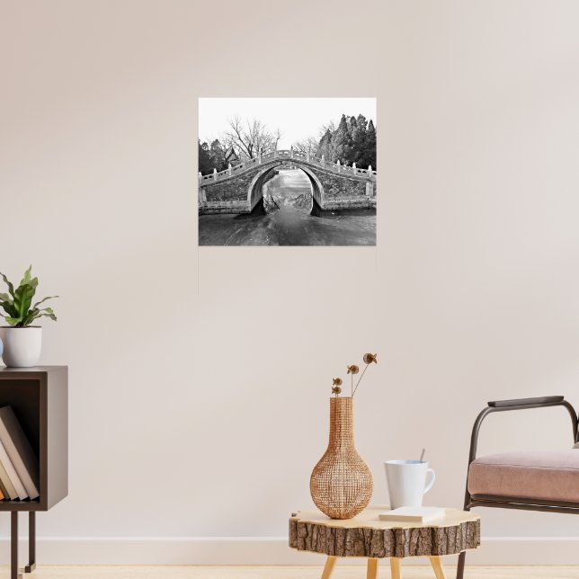 Sommarpalatsbrygga B&W Poster (Vardagsrum 3)