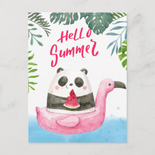 Sommarpandavykort Vykort