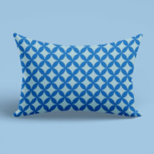 Sommarpanel med azurcirklar på baby blue