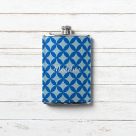 Sommarpanel med azurcirklar på baby blue fickplunta