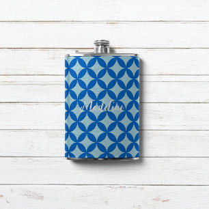 Sommarpanel med azurcirklar på baby blue fickplunta