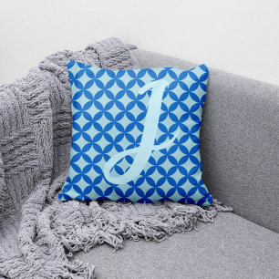 Sommarpanel med azurcirklar på baby blue kudde
